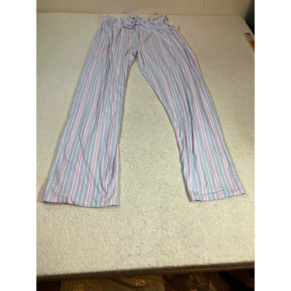 Abound Sleepwear Pants Womens Medium Blue Pink Striped Pajama Bottoms AB01227MI